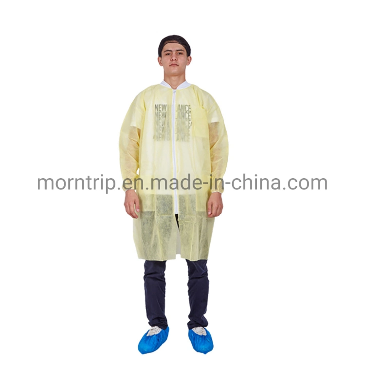 Wholesale Anti Static Breathable Lightweight Protective Disposable White Lab Coat