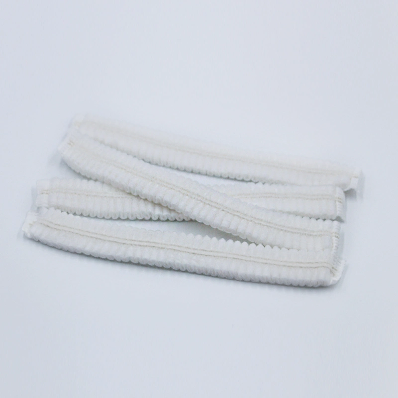 Hot Sell Disposable PP Non-Woven Clip Cap Mob Cap Hair Net with Double Elastics