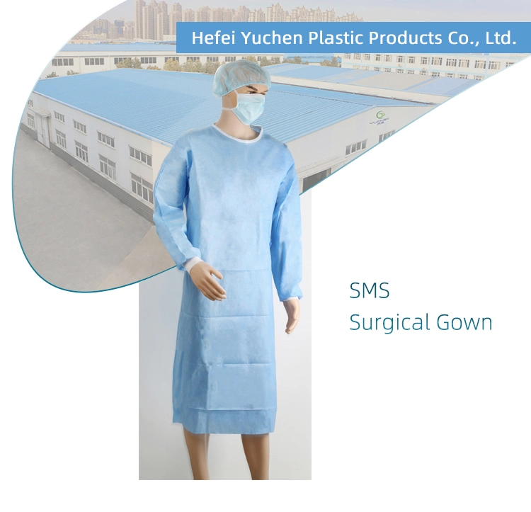 Disposable Medical Gown Standard and Reinforced SMMS 45GSM Surgical Gowns